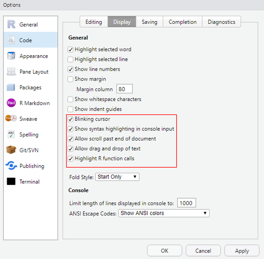 **These are the settings I use.**