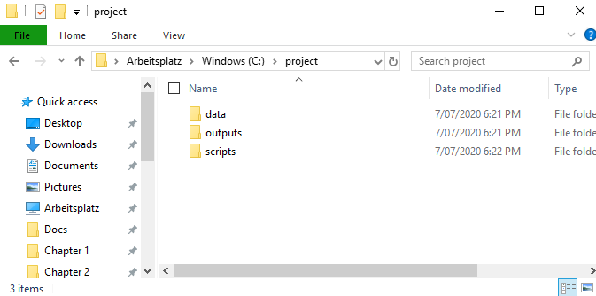 **All folders will still be empty**